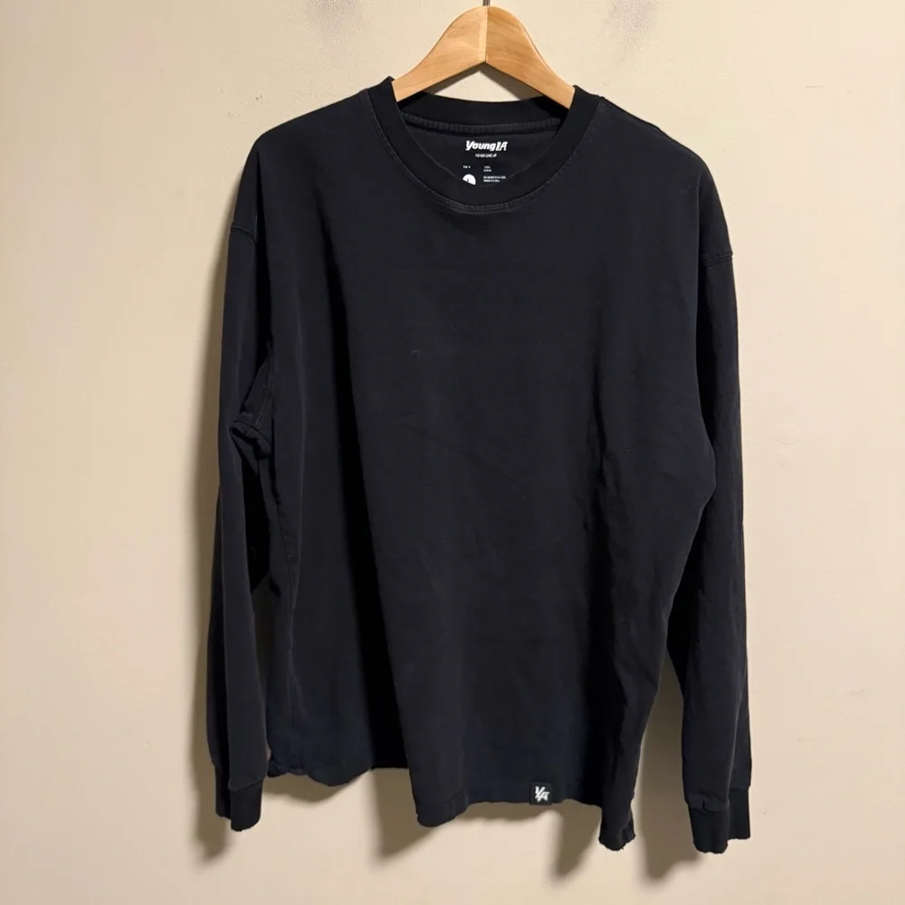 YoungLA Primitive Oversized Long Sleeve T-Shirt Black Wash- Size Large